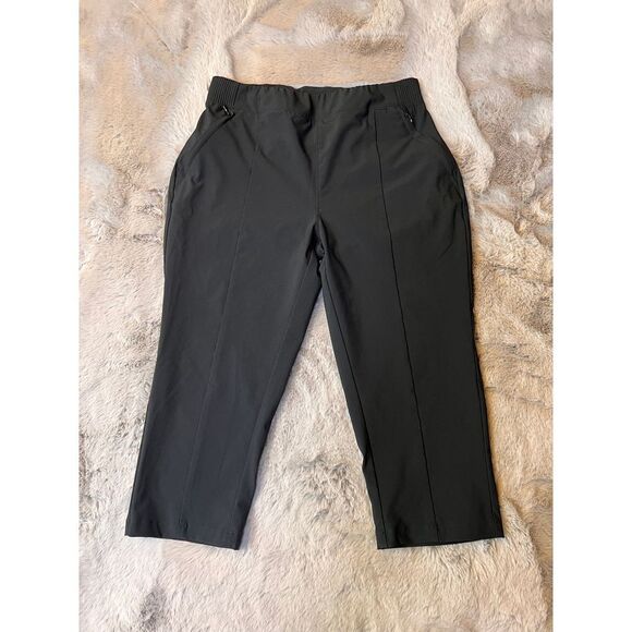 Columbia Black Capri Athletic Pants Performance Stretch Quick Dry Activewear S - Picture 2 of 16
